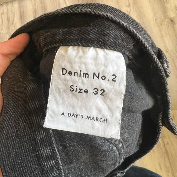 A Day’s March Washed Black Straight Leg Jeans - Picture 2 of 5